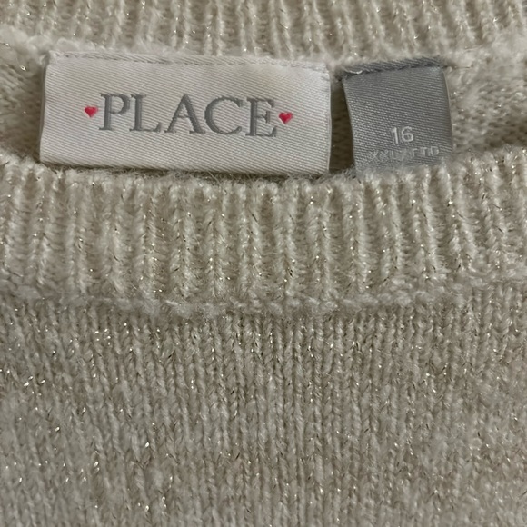 Children’s place cream sweater festive reindeer - Picture 4 of 4